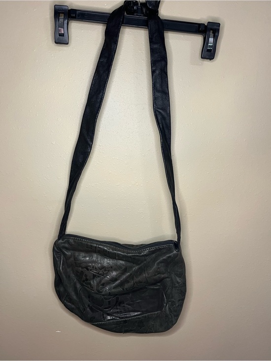 Other - Black Leather Crossbody Bag